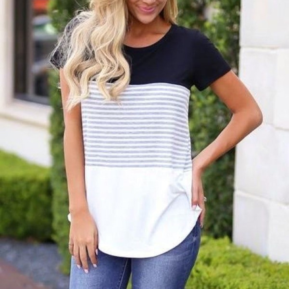 🖤 Color Block Tee Shirt